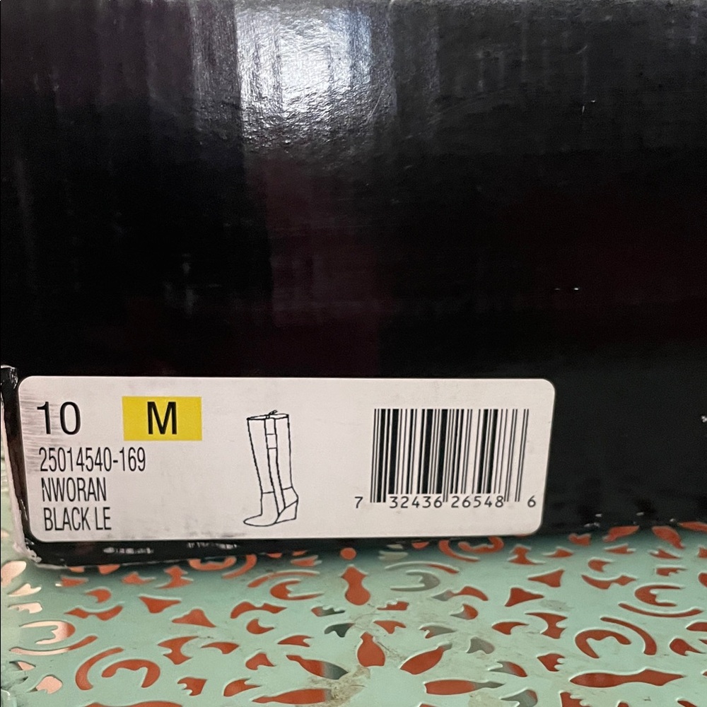 Nine West Black Wedge Heeled Boots - Picture 8 of 8